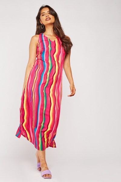 Wavy Candy Striped Dress