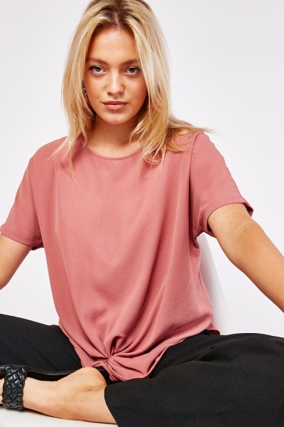 Front Knot Sheer Top