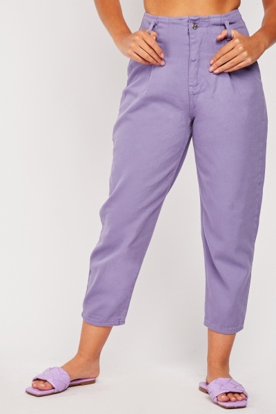 Dark Lilac Tapered Trousers