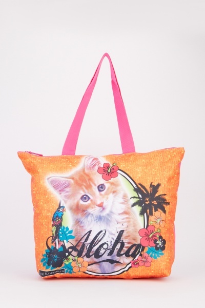 Hawaiian Cat Print Bag
