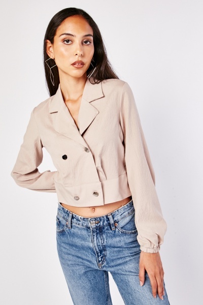 Lapel Front Double Breatsed Top