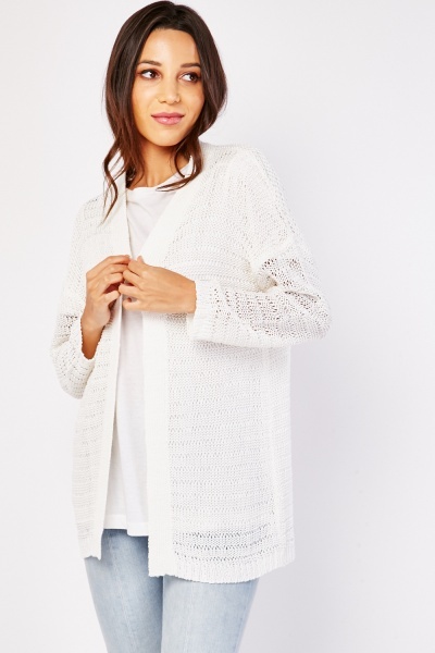 Loose Knit Acrylic Cardigan