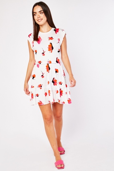 Floral Tiered Mini Dress