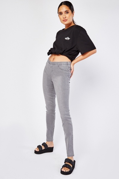 Elasticated Straight Fit Jeggings
