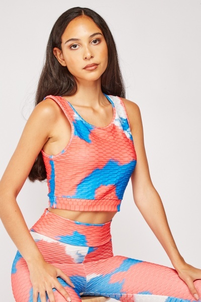 Tie Dye Crop Sport Top