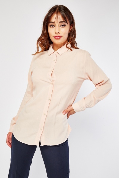 Dip Hem Cotton Shirt