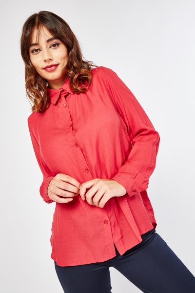 Dip Hem Cotton Shirt