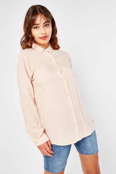 Dip Hem Cotton Shirt