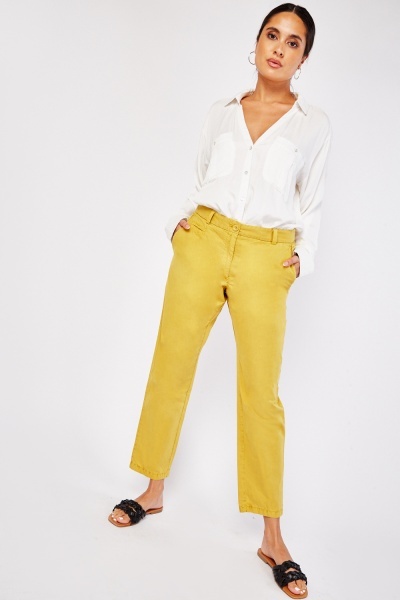 Straight Fit Chino Trousers