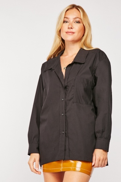 Single Pocket Oversized Shirt