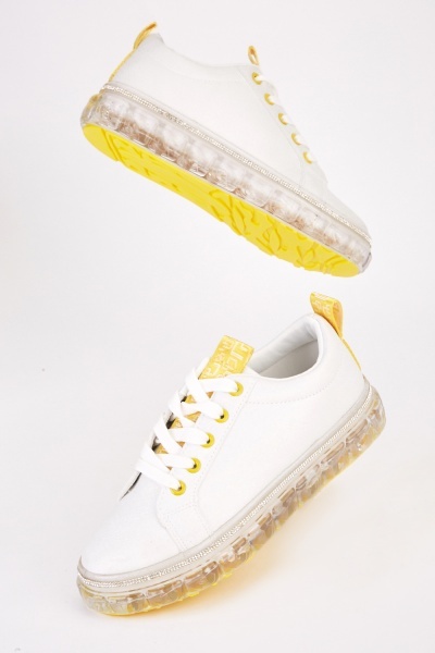 Encrusted Trim Shimmery Trainers