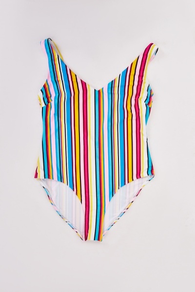 Candy Striped Swimsuit