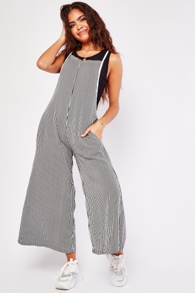 2 In 1 Striped Jumpsuit