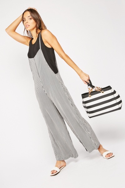 2-In-1 Striped Jumpsuit