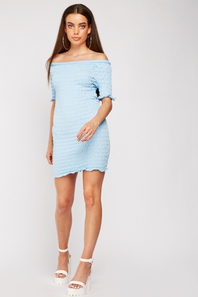 Shirred Mini Dress