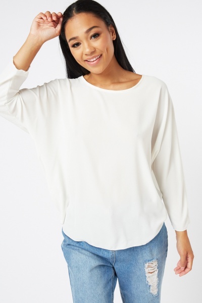 V Neck Back Chiffon Top