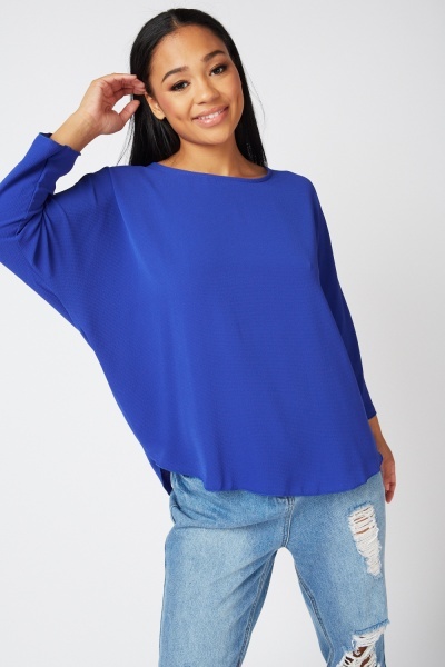 V Neck Back Chiffon Top