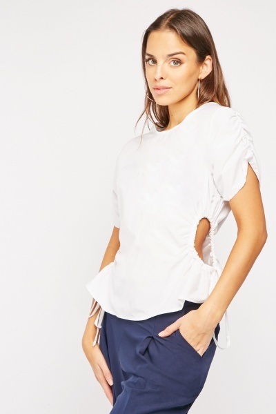 Cut Out Tie Up Side Top