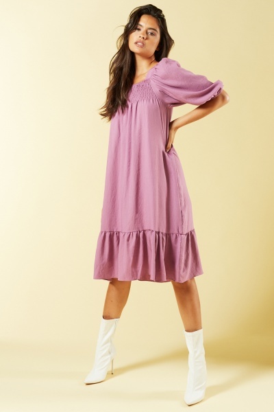 Elasticated Bodice Tunic Dress