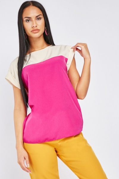 Two Tone Contrast Top