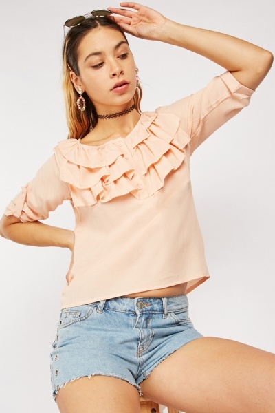Everything5pounds.com - Layered ruffle panel top