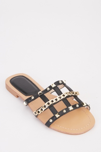 Studded Curb Chain Slides