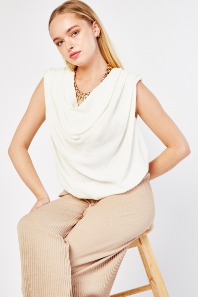 Cowl Neck Sleeveless Top