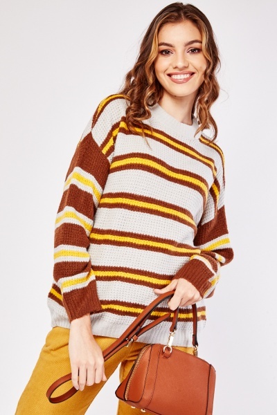 Striped Loose Knit Jumper