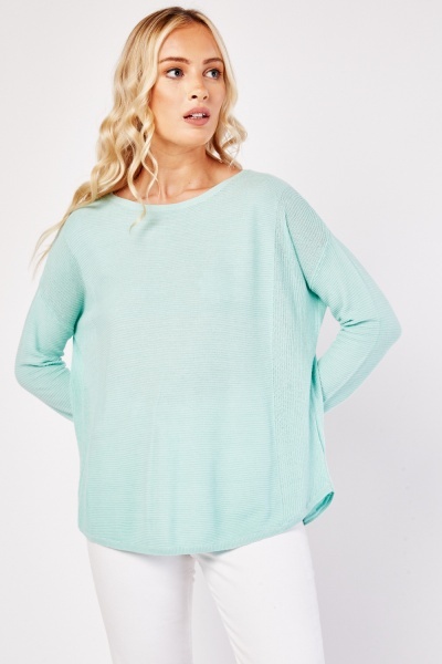 Curved Hem Knit Jumper