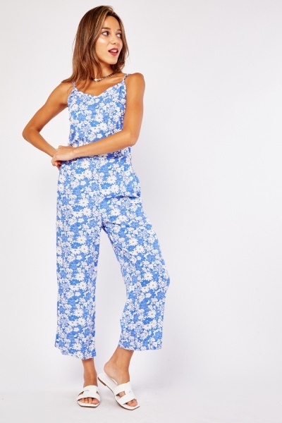 Ditsy Floral Casual Jumpsuit