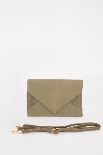 Two Tone Envelope Clutch Bag