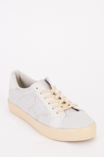Embossed Star Low Top Trainers