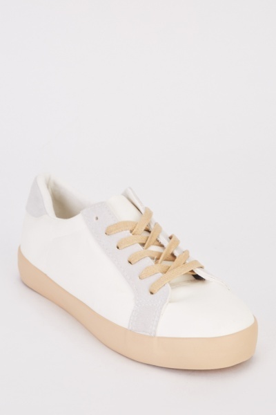 Embossed Star Low Top Trainers