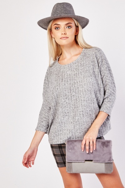Jersey 3/4 Sleeve Knit Top