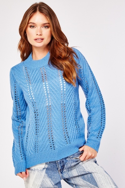 Laddered Loose Knit Jumper