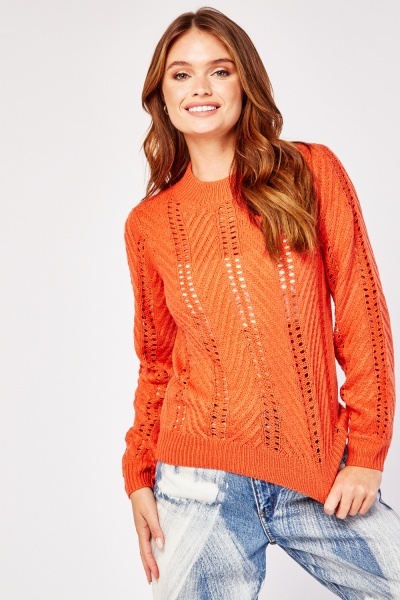 Laddered Loose Knit Jumper