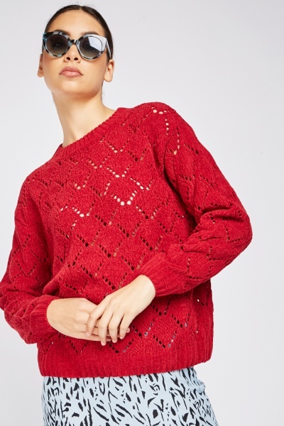 Pointelle Knit Jumper