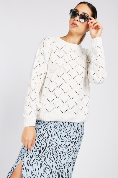 Pointelle Knit Jumper