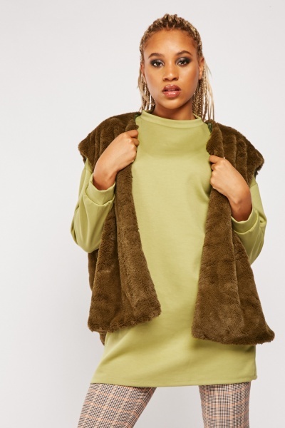 Round Neck Light Olive Sweater