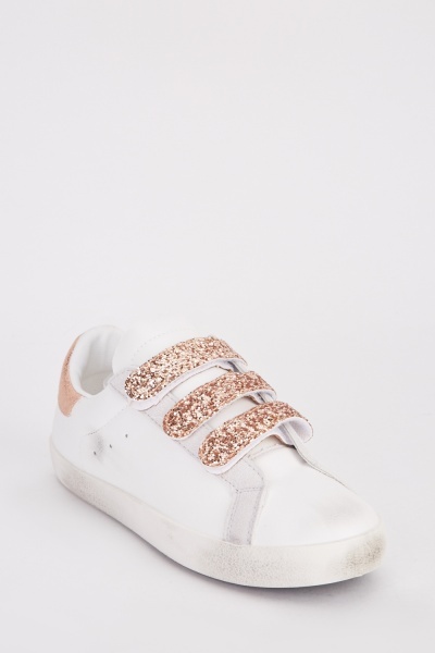 Glittery Strap Contrasted Trainers