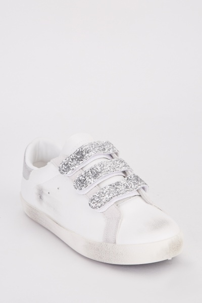 Glittery Strap Contrasted Trainers