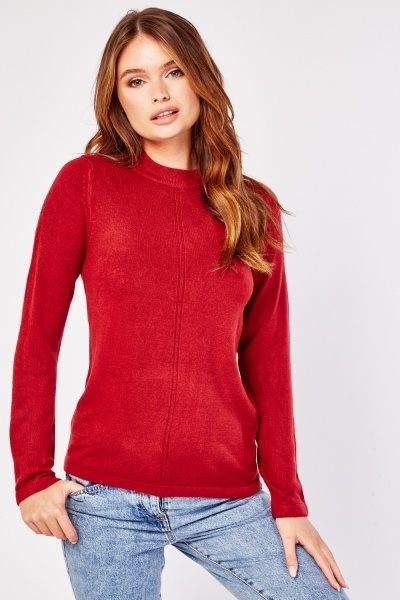 Ribbed Panel Knit Sweater