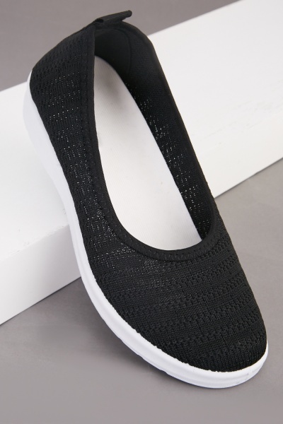 Perforated Wedged Slip On Shoes
