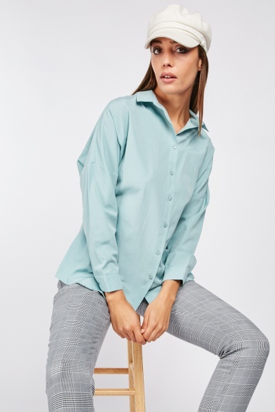 Button Up Plain Shirt