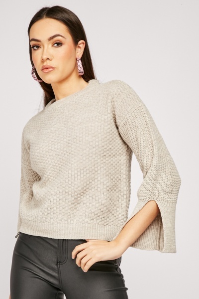 Slit Sleeve Knit Jumper