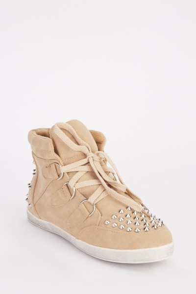 Studded Brushed Suedette Ankle Boots