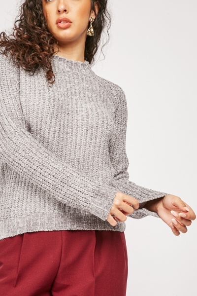 Raglan Sleeve Chenille Knit Jumper