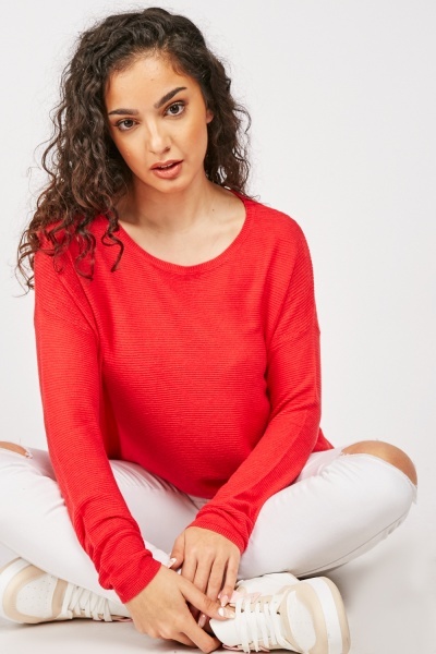 Long Sleeve Cotton Knit Sweater