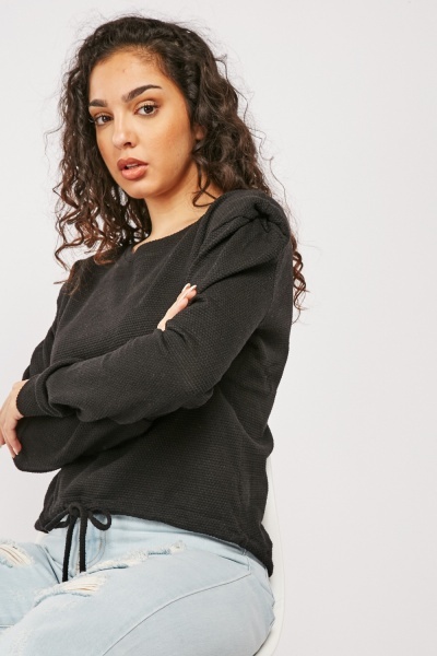 Padded Shoulder Casual Jumper