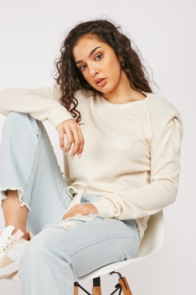 Padded Shoulder Casual Jumper